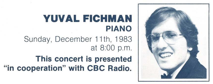 1983-1984 SEASON: Yuval Fichman, piano