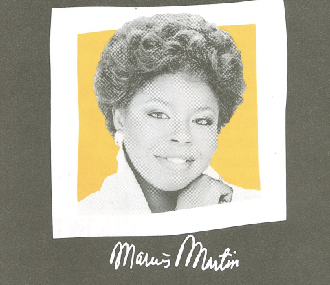 1988-1989 SEASON: Marvis Matin, soprano & Gary Ledet, piano