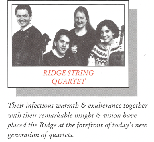 1991-1992 SEASON: Ridge String Quartet