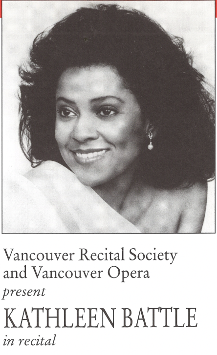 1992-1993 Season: Kathleen Battle, soprano & Martin Katz, piano