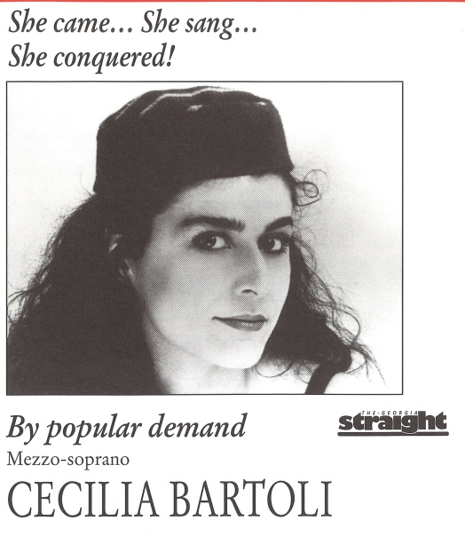 1992-1993 Season: Cecilia Bartoli, mezzo soprano & Martin Katz, piano