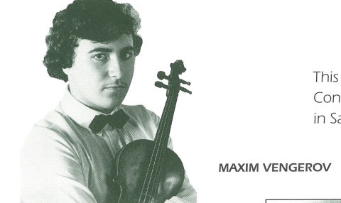 1993-1994 Season: Maxim Vengerov, violin & Revital Hachamoff, piano
